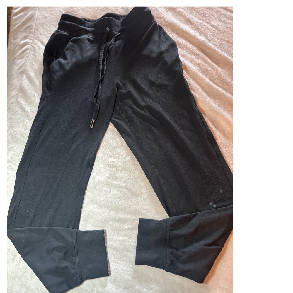 Lululemon Black Jogger Pants Womens Small Size 4 Drawstring Pockets Athletic